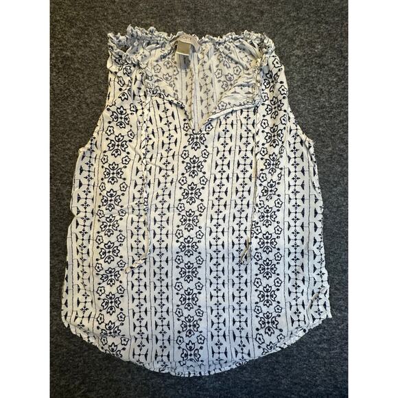 LOFT Tops - Ann Taylor LOFT Floral Tank Top V-Neck Strapless Size XS EUC